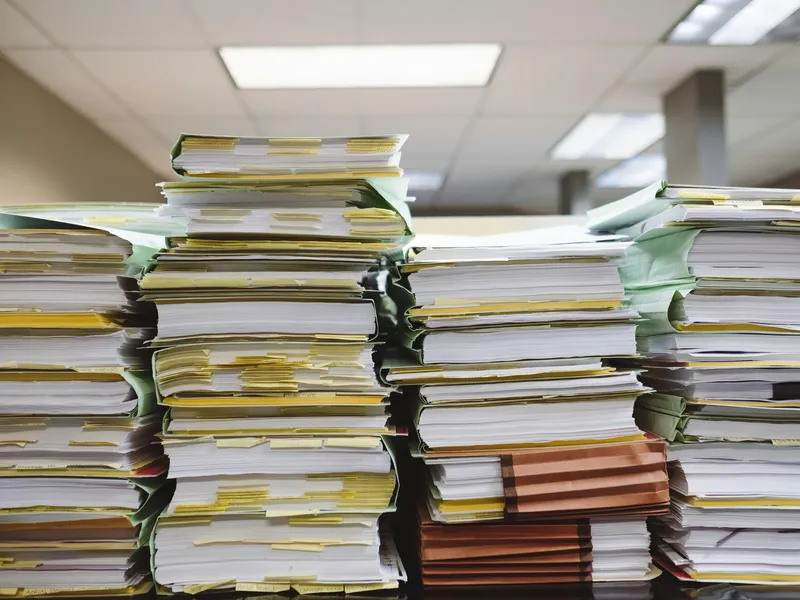 Stack of reports and documents